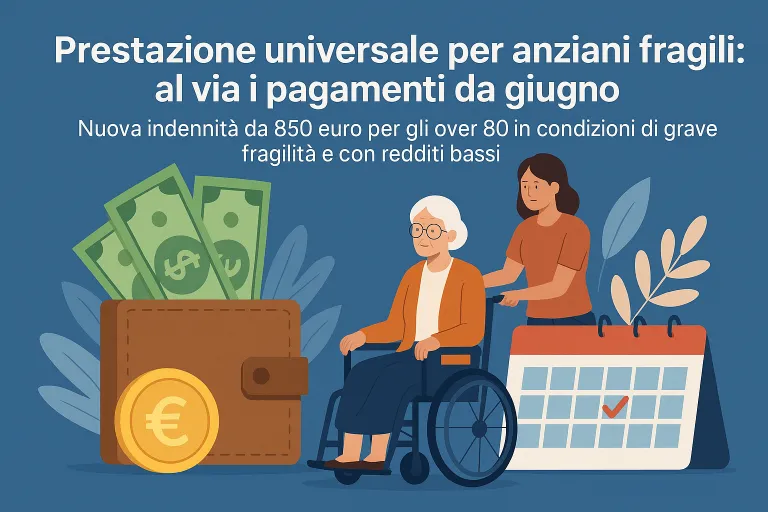 Bonus da 850 euro per anziani fragili: chi ne ha diritto e come richiederlo