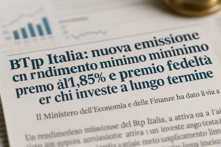 Come funziona il nuovo BTp Italia: rendimenti, premi e vantaggi fiscali