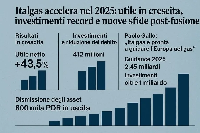 Trimestre d’oro per Italgas: +43,5% di utile netto