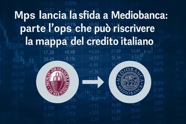 Mps lancia l’ops su Mediobanca: cosa cambia per i mercati