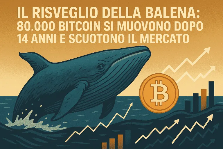 Il risveglio della balena: 80.000 Bitcoin si muovono dopo 14 anni e scuotono il mercato