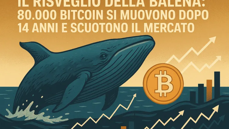 Il risveglio della balena: 80.000 Bitcoin si muovono dopo 14 anni e scuotono il mercato