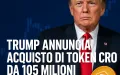 Trump entra nel mondo crypto: maxi-investimento con Crypto.com