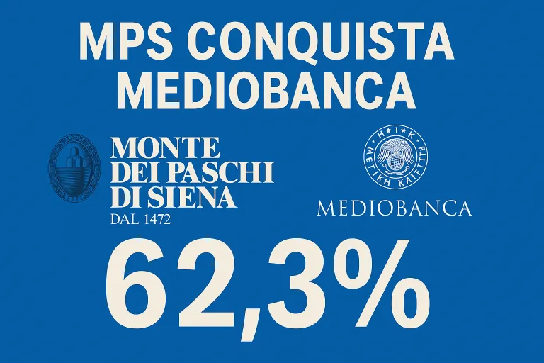 Mps sale al 62,3% e prende il controllo di Mediobanca