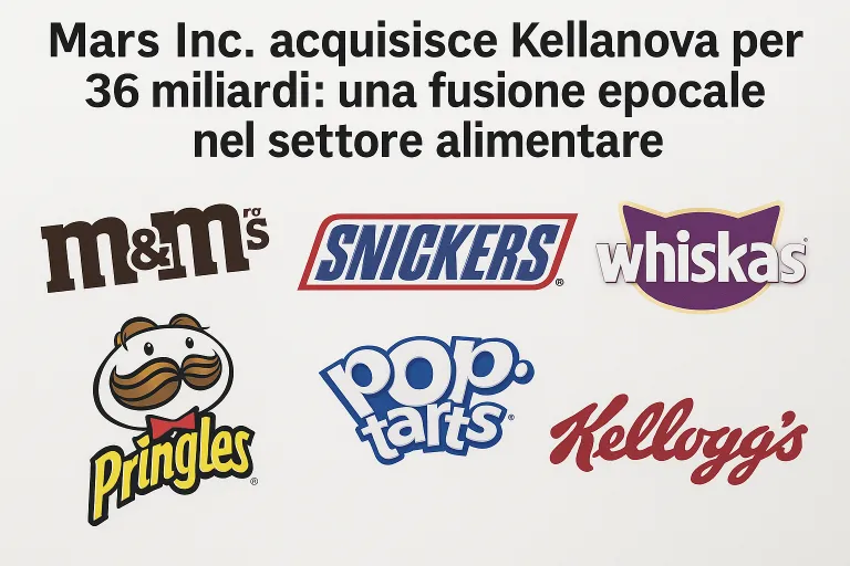 Mars compra Kellanova per 36 miliardi: nasce un gigante degli snack