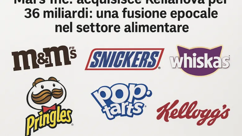 Mars compra Kellanova per 36 miliardi: nasce un gigante degli snack
