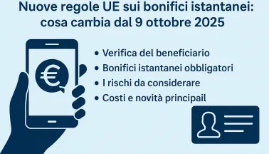 Dal 9 ottobre scattano le nuove regole sui bonifici istantanei: guida completa