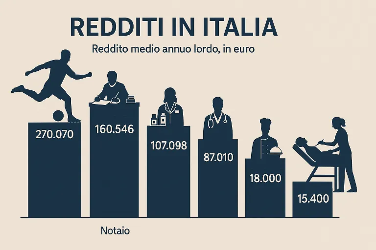 Redditi in Italia: chi guadagna davvero di più? la classifica 2025