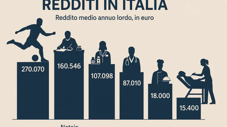 Redditi in Italia: chi guadagna davvero di più? la classifica 2025