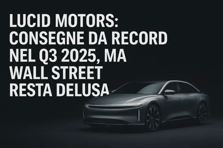 Crescita record per Lucid Motors: consegne in aumento ma non basta