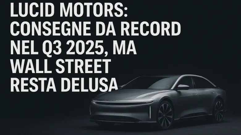 Crescita record per Lucid Motors: consegne in aumento ma non basta