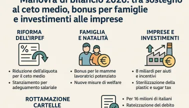 Manovra di bilancio 2026: tra sostegno al ceto medio, bonus per famiglie e investimenti alle imprese