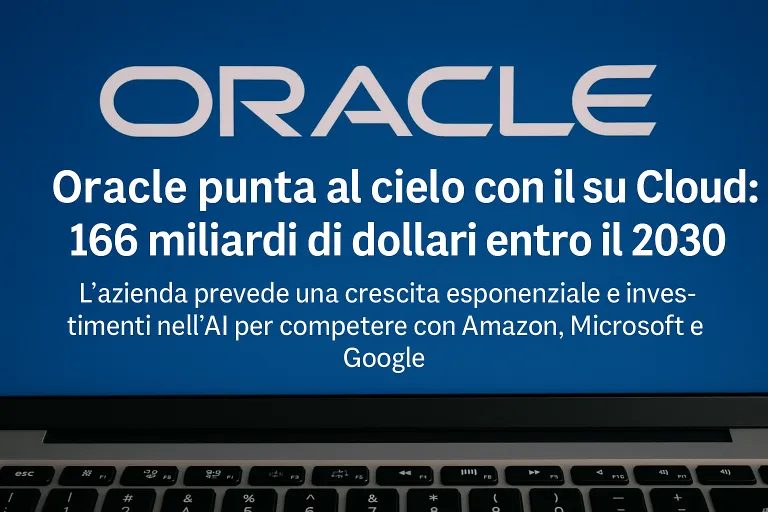 Oracle punta al cielo con il suo Cloud: 166 miliardi di dollari entro il 2030