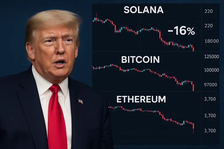 Criptovalute in caduta libera dopo i dazi al 100% di Trump contro la Cina