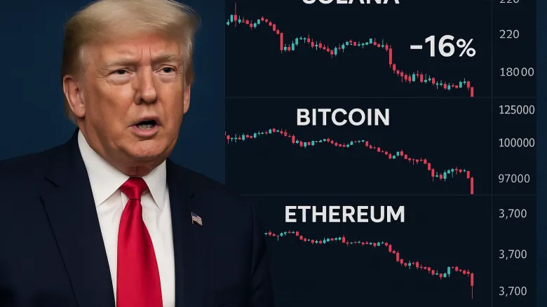 Criptovalute in caduta libera dopo i dazi al 100% di Trump contro la Cina
