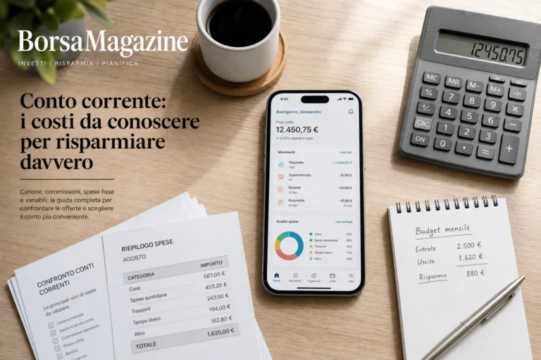 Conto corrente costi: come scegliere e cosa controllare
