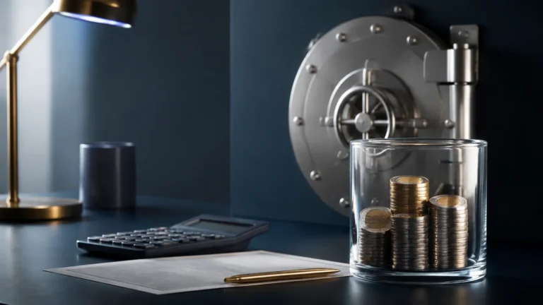 Conto deposito illustrato attraverso risparmio e rendimento