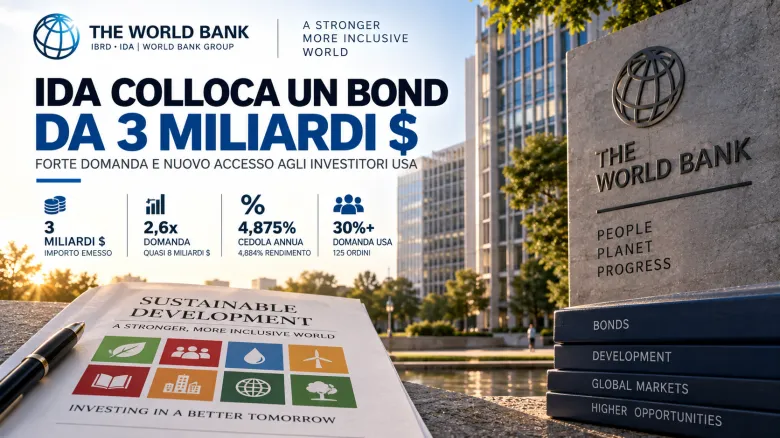 Banca Mondiale, bond IDA da 3 miliardi: domanda vicina a 8 miliardi