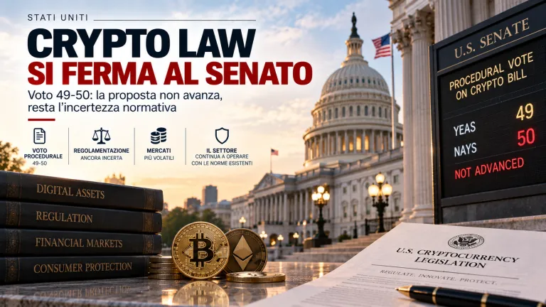 Criptovalute, il Senato USA blocca la legge: cosa è successo davvero
