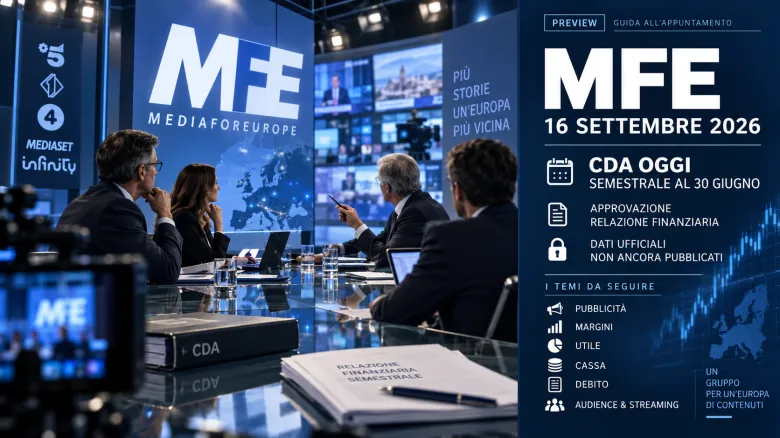 MFE-MediaForEurope, conti semestrali oggi: i numeri da controllare