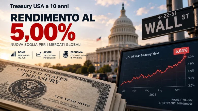 Treasury USA al 5%: perché il rendimento decennale preoccupa i mercati