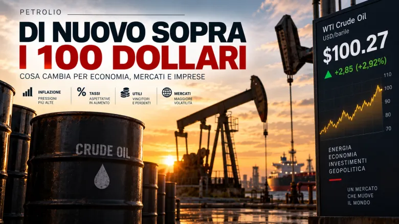 Petrolio sopra 100 dollari: chi guadagna e chi rischia in Borsa
