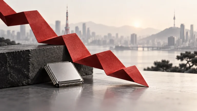 Borse asiatiche, vendite sui chip: Corea e Giappone sotto pressione