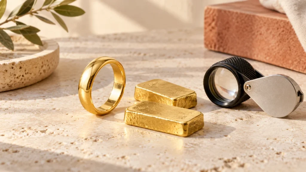 Oro a 24, 22 e 18 carati: titolo, oro fino e calcolo del valore