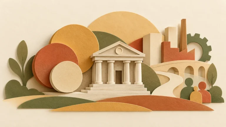 Illustrazione editoriale per comprendere debito pubblico e rapporto debito PIL