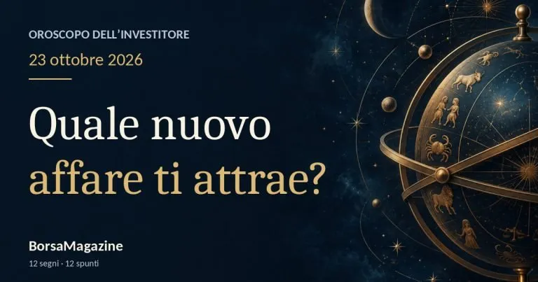 Oroscopo di oggi, 23 ottobre 2026: Luna e la voglia di nuovi affari